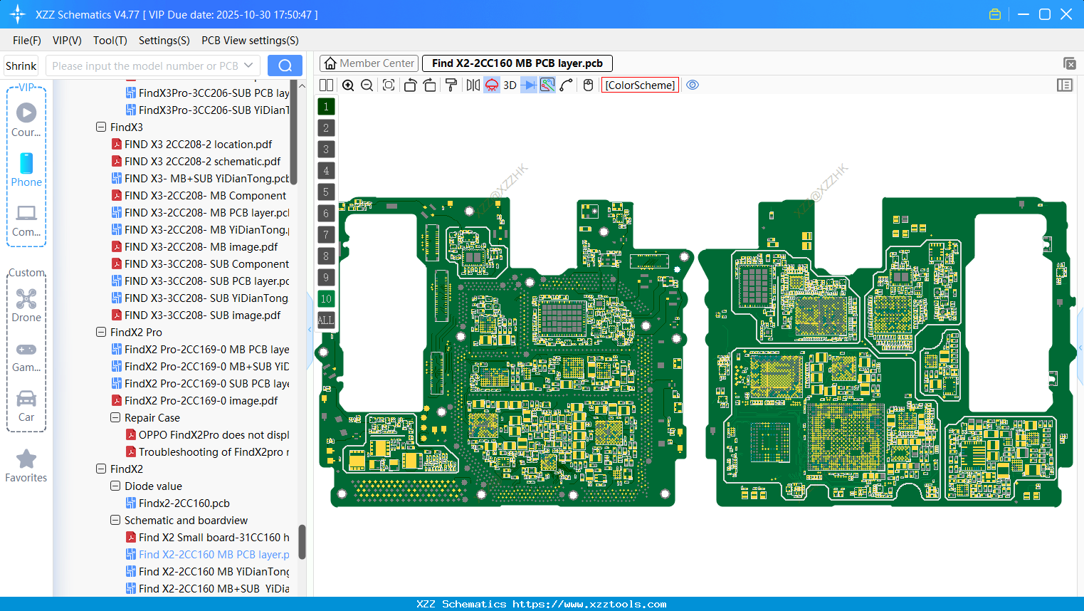 OPPO Find X2-2CC160 MB PCB Layer